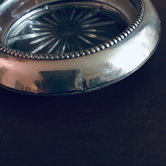 Sterling and Cut Glass Champagne Coasters - Picture 5 of 8